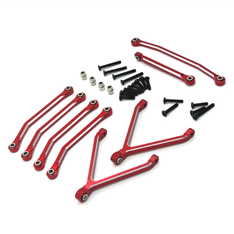 

For FMS FCX24 Metal Chassis Links Pull Rods And Steering Rods Set 1/24 RC Crawler Car Upgrades Parts Accessories