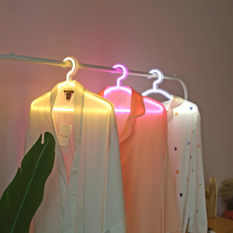 

New Neon Store Acrylic Clothing Decor Decoration Light Hanger Wedding Led Instafamous Lights Room Decorative For Bedroom Wall