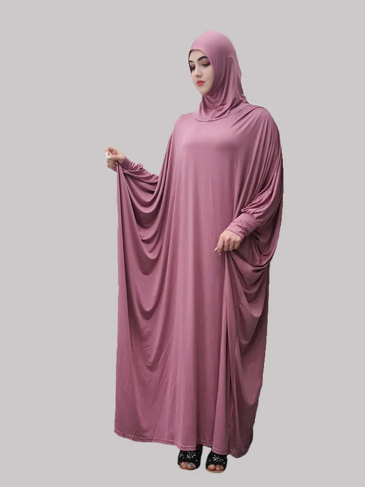 Арабский мусульманский хиджаб, женское платье с рукавом летучая мышь, с капюшоном, женское длинное платье