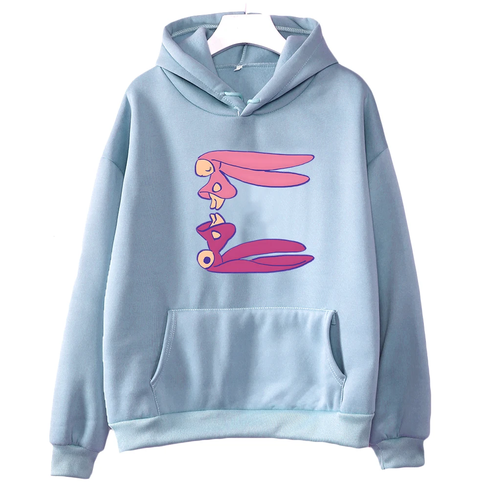 

Sakura Bunny Lovely Rabbit They Are Doing Yoga Aesthetic Hoodie WOMEN Kawaii/Cute Cartoon Anime Clothes Sweatshirt Casual O-neck
