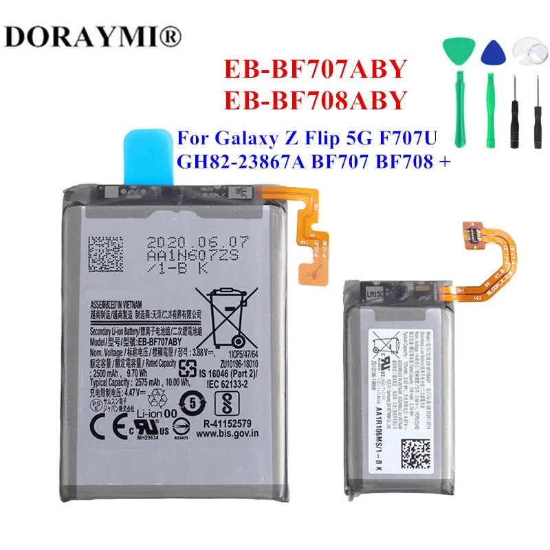 

Original EB-BF707ABY EB-BF708ABY Battery For Samsung Galaxy Z Flip 5G GH82-23867A SM-F707U BF707 BF708 + Phone Batteries