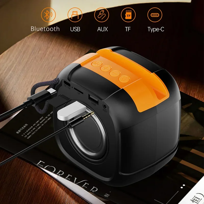 Портативная мини-колонка Caixa De Som Bluetooth SY-307 с подсветкой RGB Поддержка громкой связи