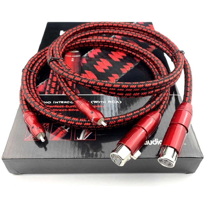 Пара кабелей King Cobra PSC RCA к XLR папа-мама с идеальной поверхностью медная Hi-Fi