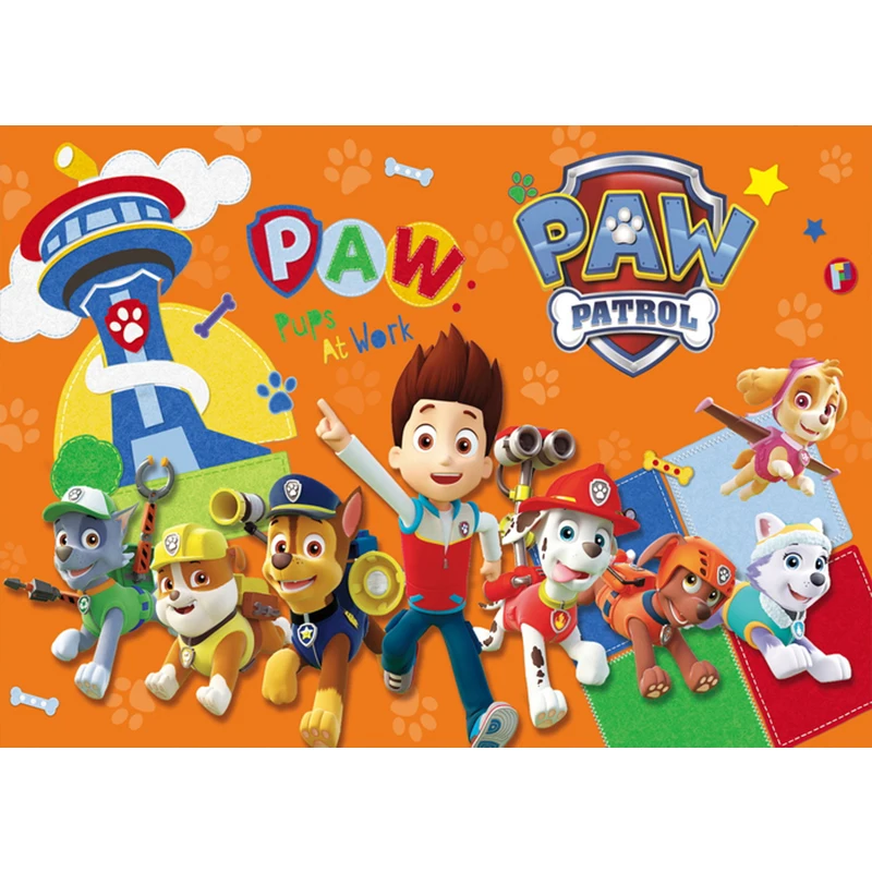 Виниловый фон с изображением собачки из м/ф Щенячий патруль |