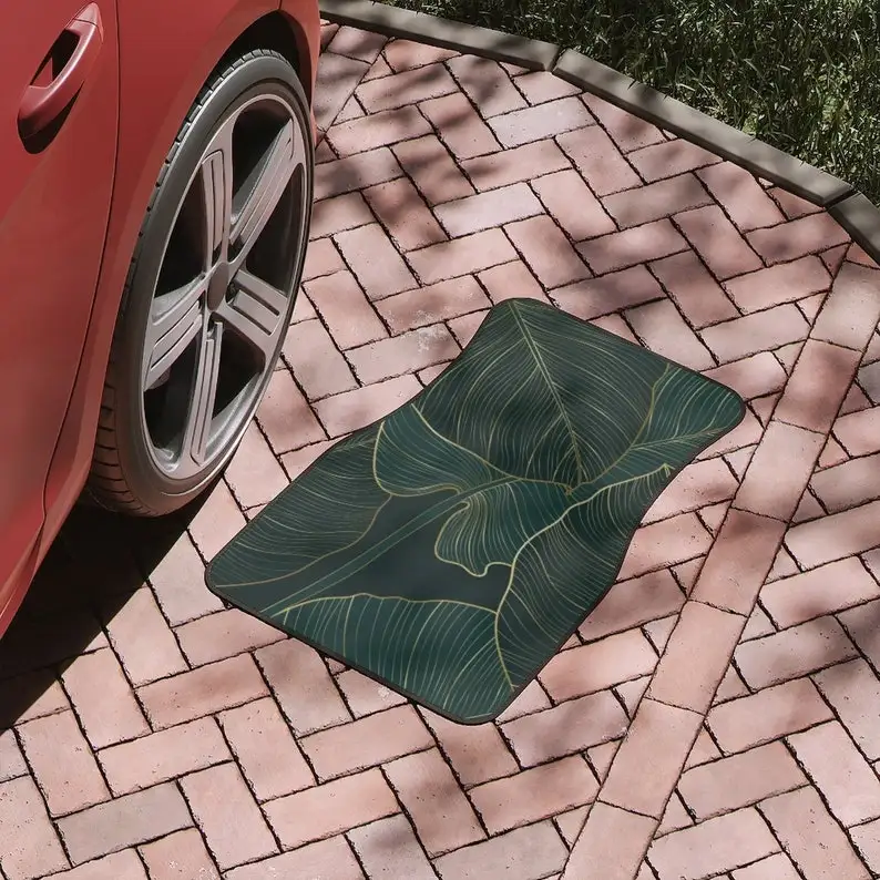 

Monstera Graphic Car Floor Mats, Tropical car Accessory, nature green Car Floor Mats, Philodendron plant girls car decor Car Flo