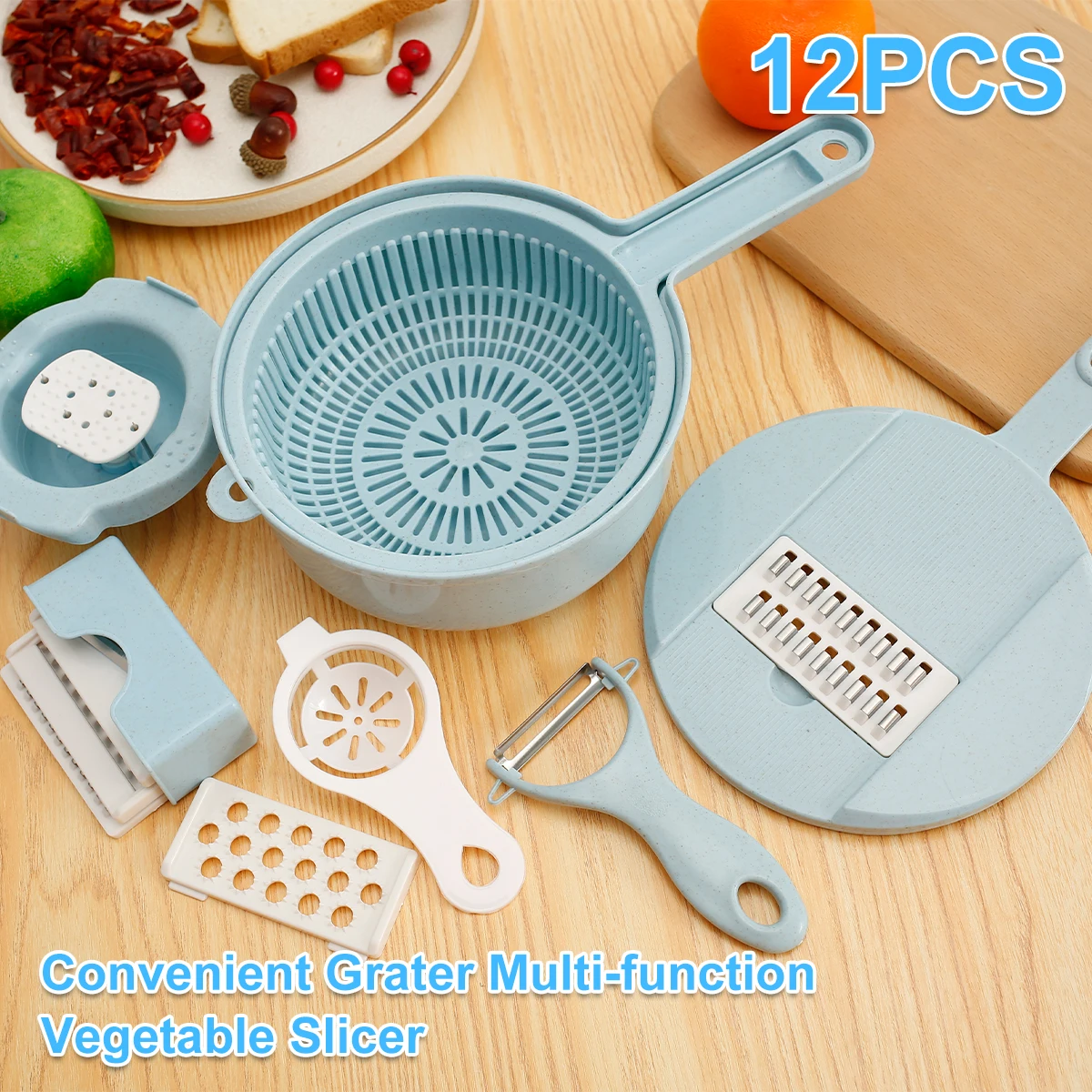 

Овощерезка с лезвиями из нержавеющей стали, 12 шт.