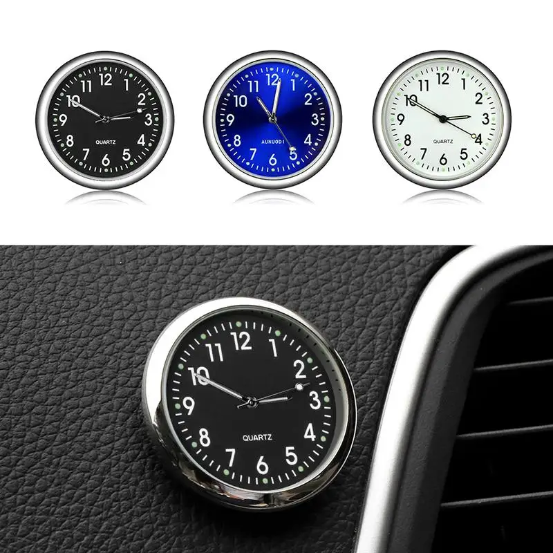 

Universal Round Mini Car Clock Automobiles Internal Stick-On Electronic Watch Mechanics Quartz Clocks Auto Ornament Accessory
