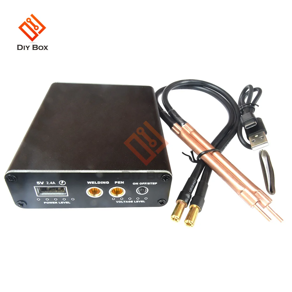 

Портативный точечный сварочный аппарат, 9 передач, Регулируемая Мини-двойная фотобатарея 18650, литиевая батарея с функцией внешнего аккумуля...