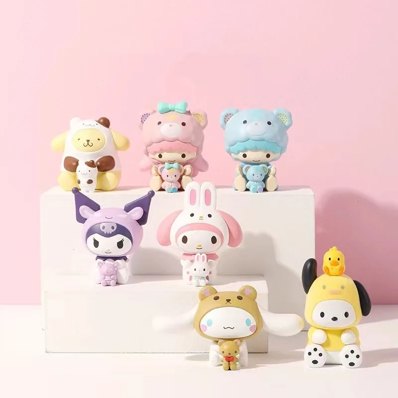 Новинка Sanrio My melody Kuromi Cinnamoroll обнимающий Медведь серии шторка кавайная мультяшная