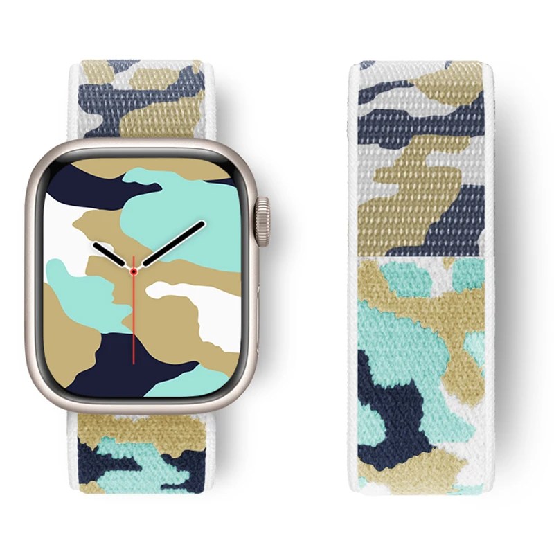 

Nylon Loop Strap for apple watch band 44mm 40mm 45mm 41mm 38mm 42mm 44 45 mm bracelet correa Watchband iWatch series 3 5 6 se 7