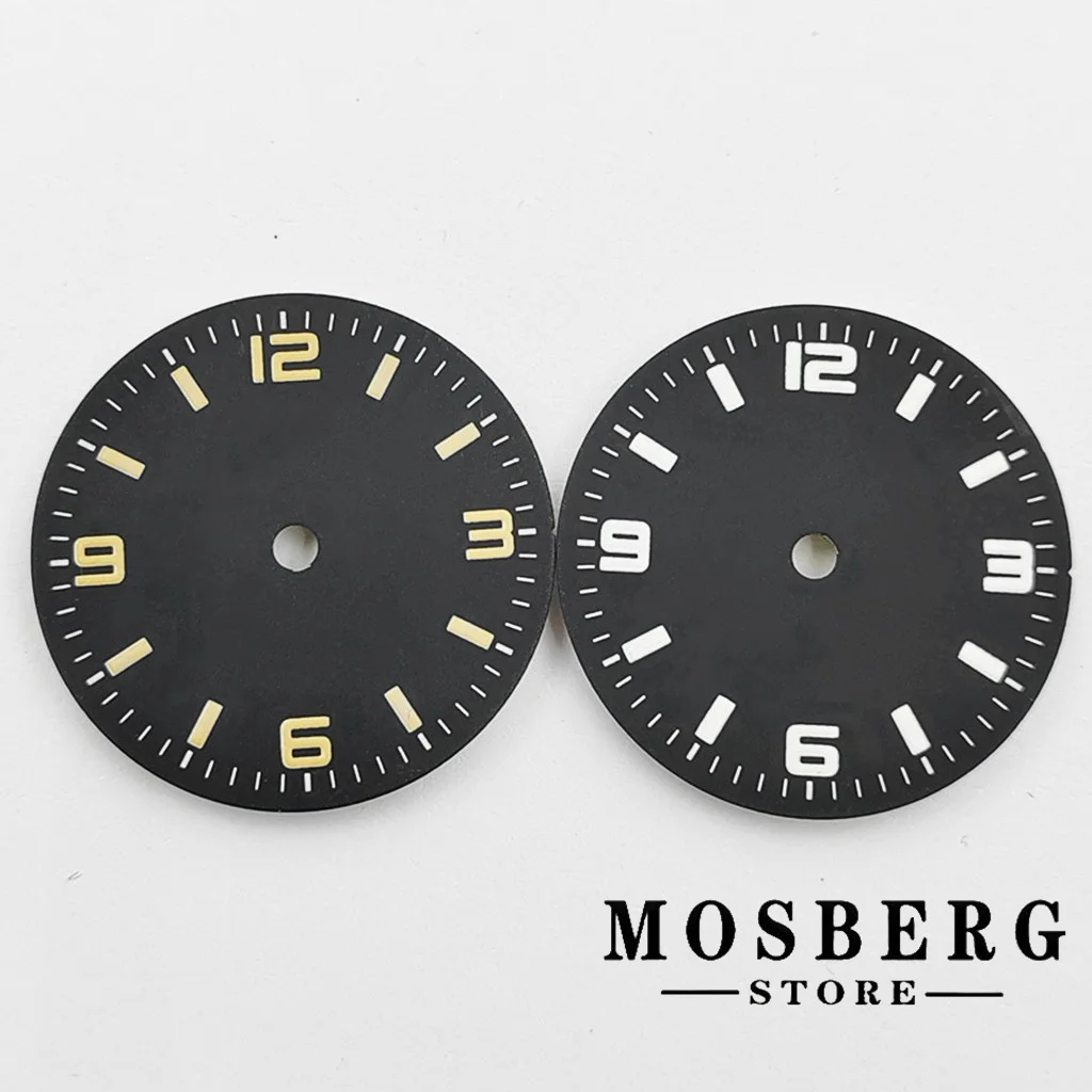 Циферблат часов 28 5 мм стерильный зеленый светящийся для NH35 NH36 ETA 2824 2836 Miyota 8215 8205 821A