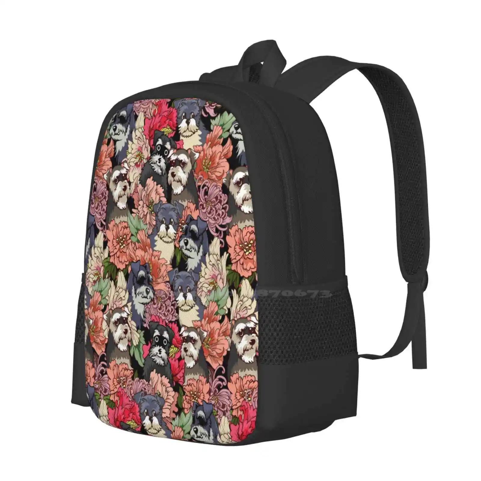 Школьный рюкзак с принтом из натуральных собак