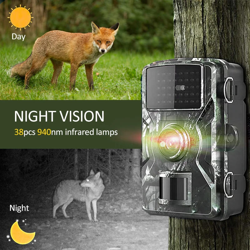 

16MP 1080P Hunting Camera Wildlife Hunting Scouting Trail Camera Motion Activated Security Camera IP66 Waterproof Night Vision