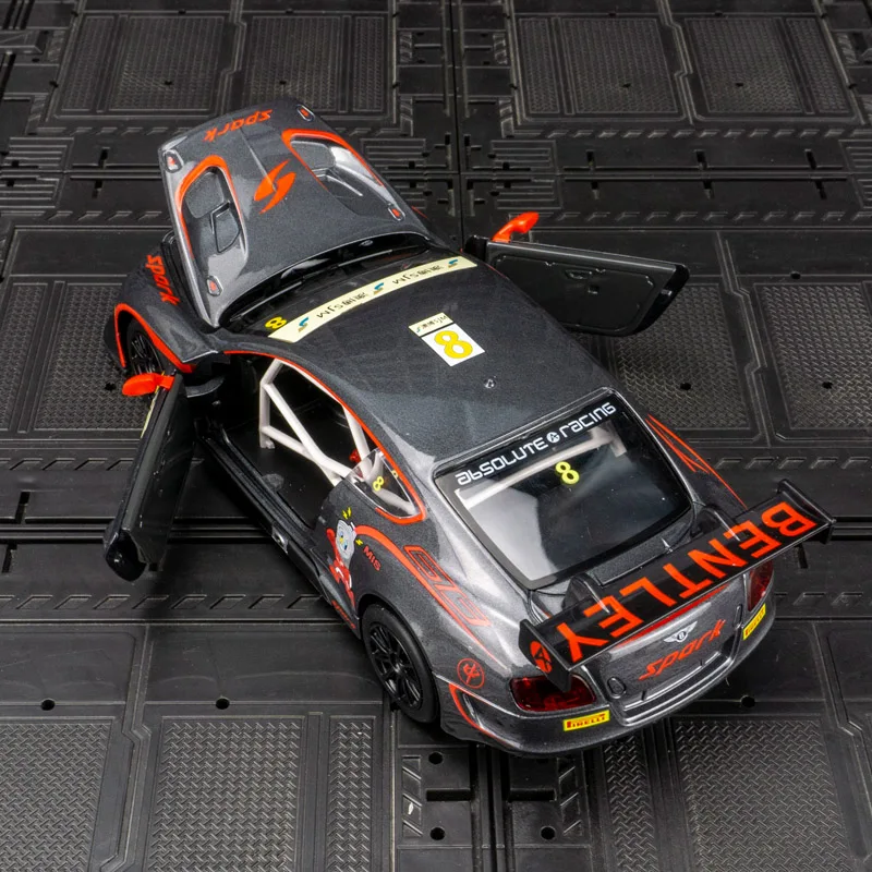 Фото Модель автомобиля Bentley Continental GT3 из сплава, масштаб 1:24, с открывающимися дверями и капотом, тонкая работа, высокое качество. №3