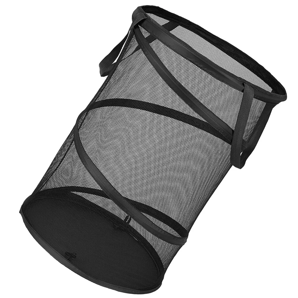 

Dirty Clothes Basket Collapse Laundry Collapsible Foldable Metal Laundry Hamper Mesh Bag Wire Hamper Simple Organizer