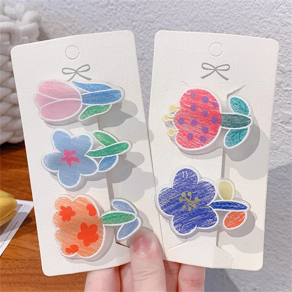 

1Pc of Cute Sweet Girl Tulip Small Fresh Color Hairpin Simple Personality Bangs Clip Edge Clip Hairpin BB Clip Flower Hair Clips