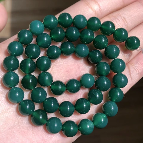 Куoyu Зеленые агатовые бусины 6/8/10 мм