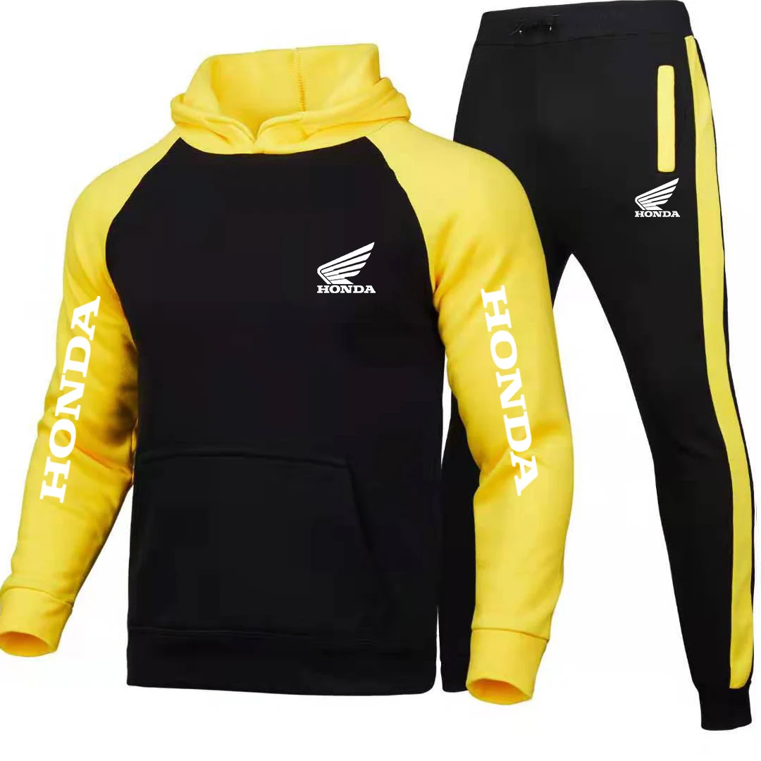 

NFall winter Menswear Honda Zipper Tracksuit Honda logo printed outdoor jogging zipper hoodie and pantsuit running jumper DC