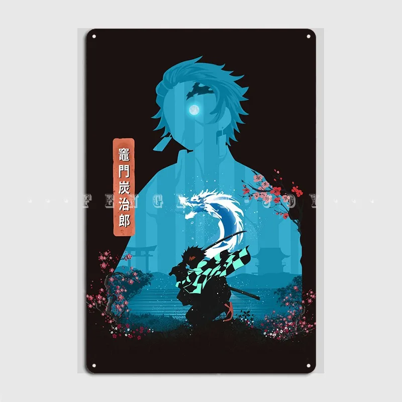 

Demon Slayer Metal Sign Cinema Kitchen Pub Garage Custom Poster Tin Sign Poster