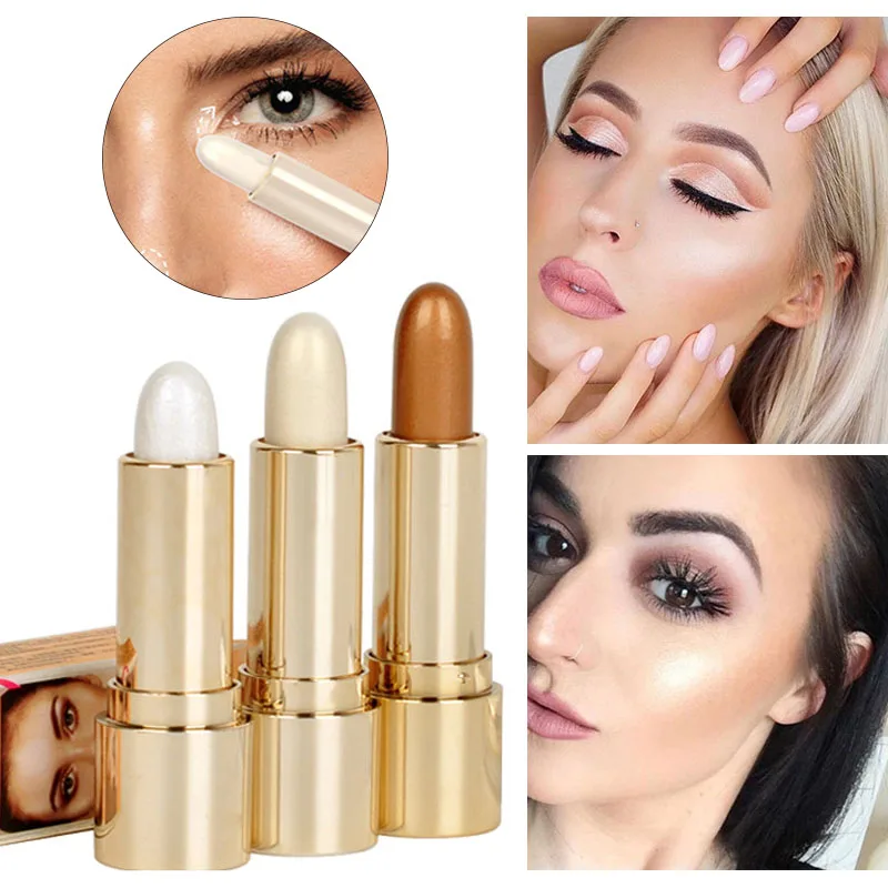 

Stereoscopic Highlighters Naturally Brightens The Face Highlighte Stick Easy To Color Shiny Contour Brightening Sticks Cosmetics
