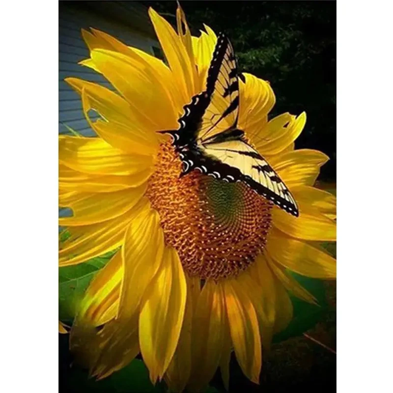 

2023 DIY Diamond Painting, Sunflower Butterfly, Handcraft Home Gift (Without Frame)