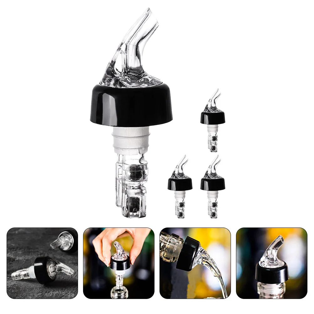 

4Pcs Champagne Pourers Household Pourers Quantitative Pourers Bottle Stoppers