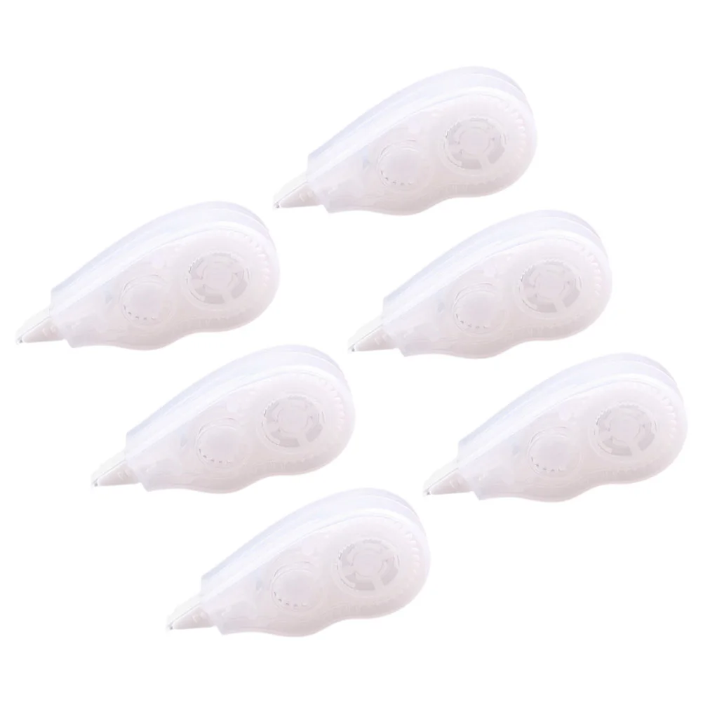 

6 шт. прозрачная лента ежедневный белый студенческий аксессуар портативная корректирующая пластиковая Корректирующая лента для учеников для письма