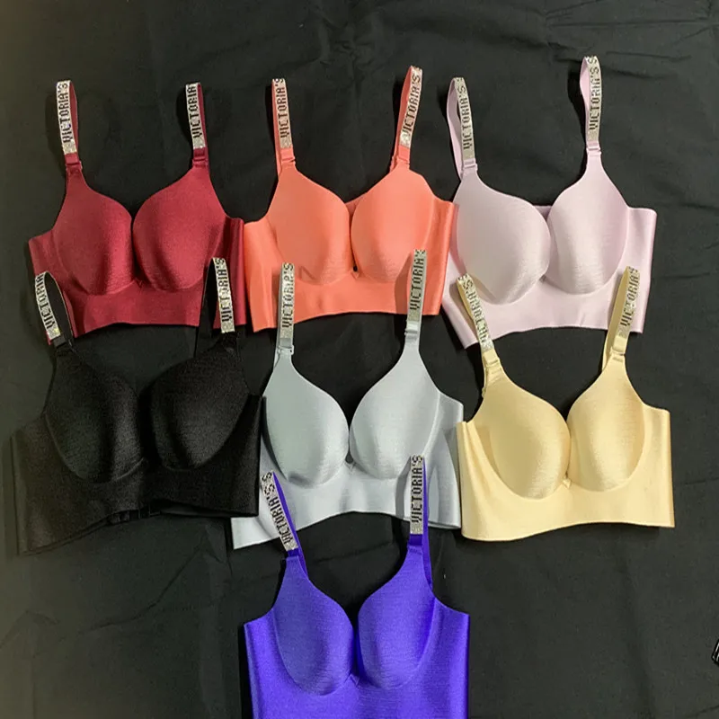 

New VS Sexy Bra Detachable Shoulder Strap Rhinestones Choose from Three women bra bras strapless bra