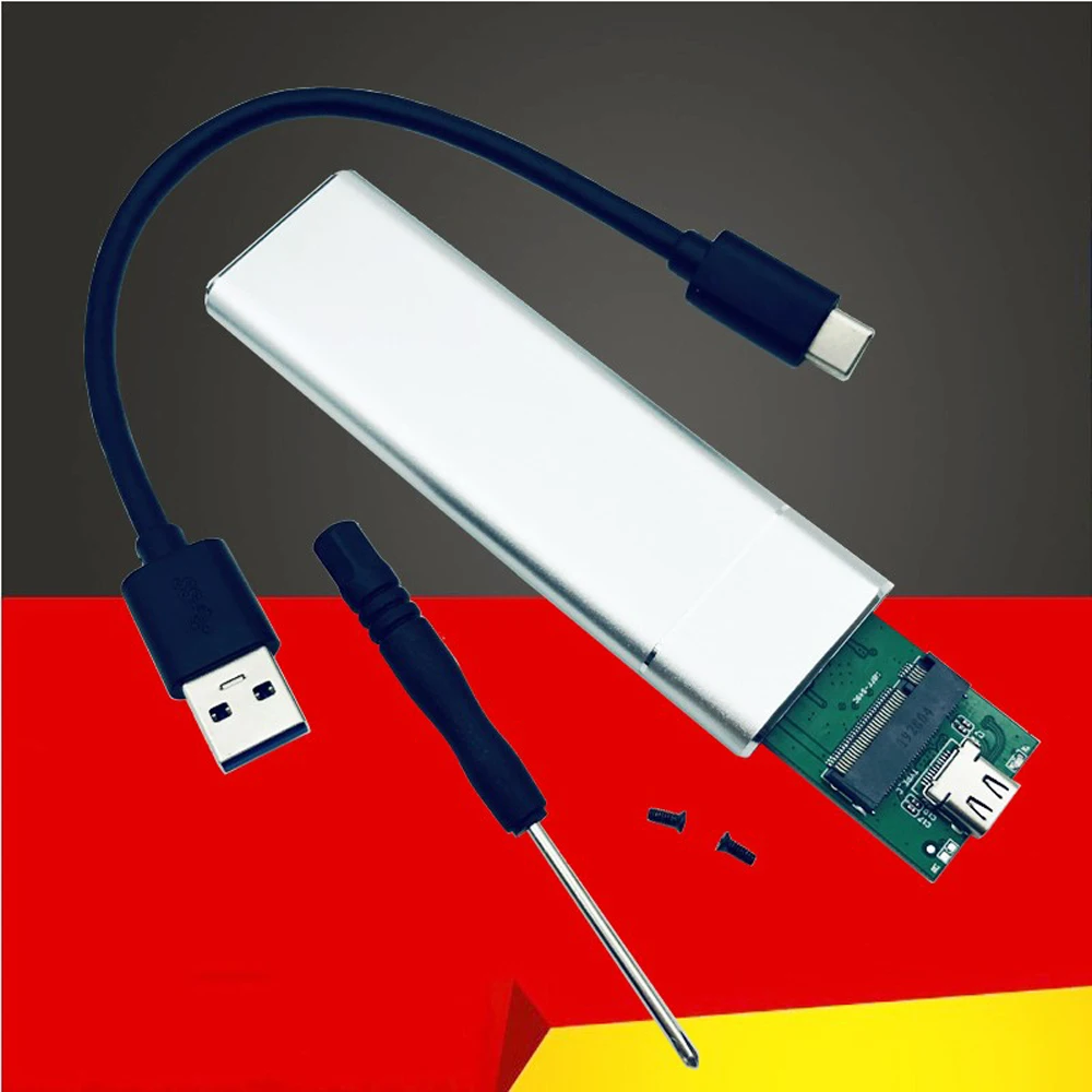 USB 3.1 to M.2 NGFF SSD Mobile Hard Disk Box Adapter Card External Enclosure Case for m2 SATA SSD USB 3.1 2230/2242/2260/2280 M2 USB 3.1 to M.2 NGFF SSD Mobile Hard Disk Box Adapter Card External Enclosure Case for m2 SATA SSD USB 3.1 2230/2242/2260/2280 M2