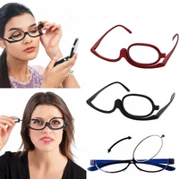folding portable adjustable unisex rotating monocular magnifying makeup eyeglasses reading glasses spectacles