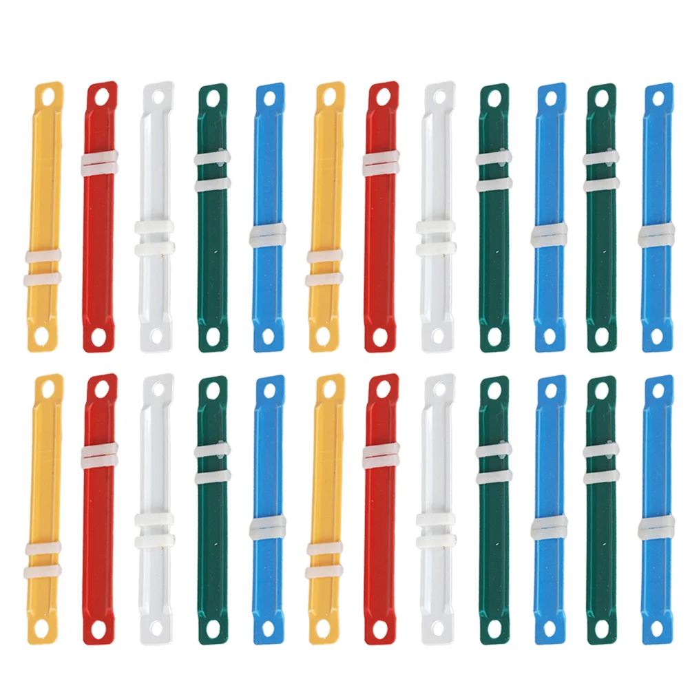 

100 Pcs Paper Fasteners File Folders Loose-leaf Clips Storage Plastic Binding Stationery Supplies
