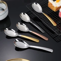 316 stainless steel childrens soup spoon ice cream coffee spoons home tableware teaspoons tablespoons new kitchen utensils