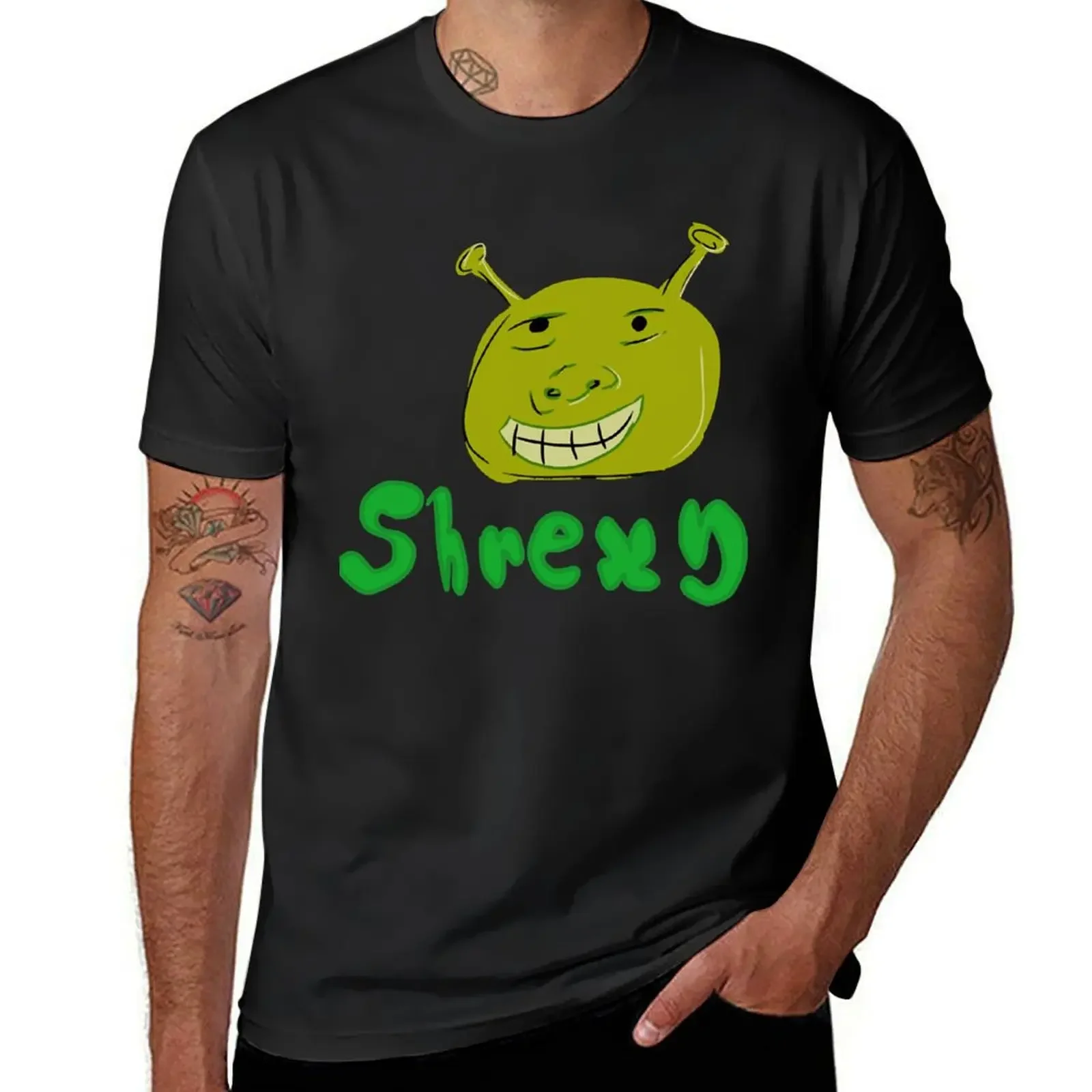 Шрекси футболка корейская мода Винтажная с графическим рисунком новая версия