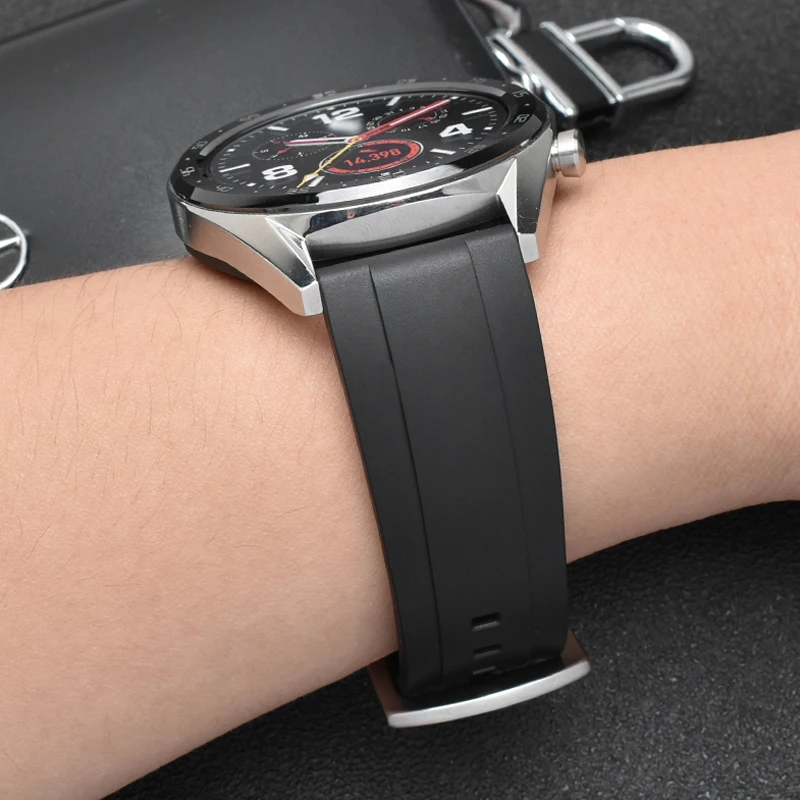 Quality Rubber Watch Strap 18mm 20mm 22mm 24mm Sport Watchband Black Green Wristband With Quick Release Spring Bar