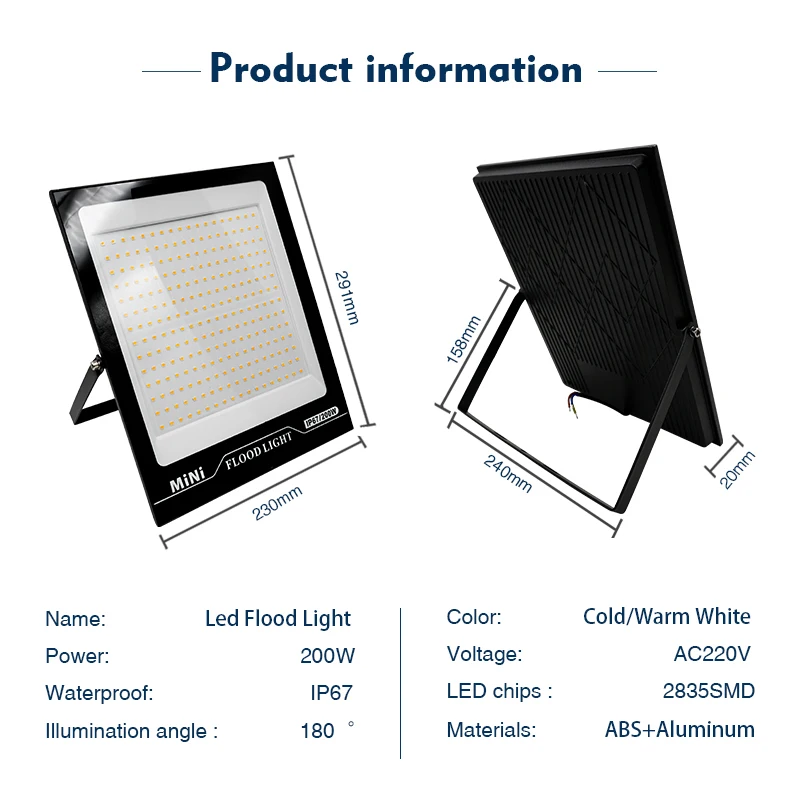 Светодиодный прожсветильник Тор IP67 светильник переменный ток 220 В 10 Вт 20 30 50 100 150