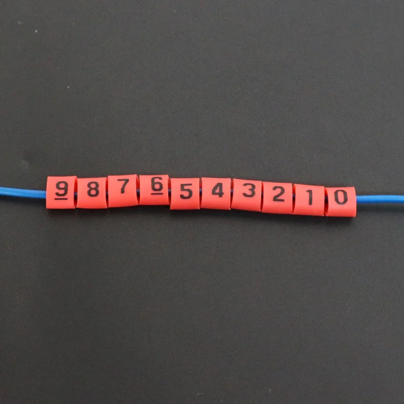 Номер 0123456789 10 Trellis Plum маркеры для кабеля 0 3 5 75 1 4 6 8 мм2 проводов Цвет Красный -