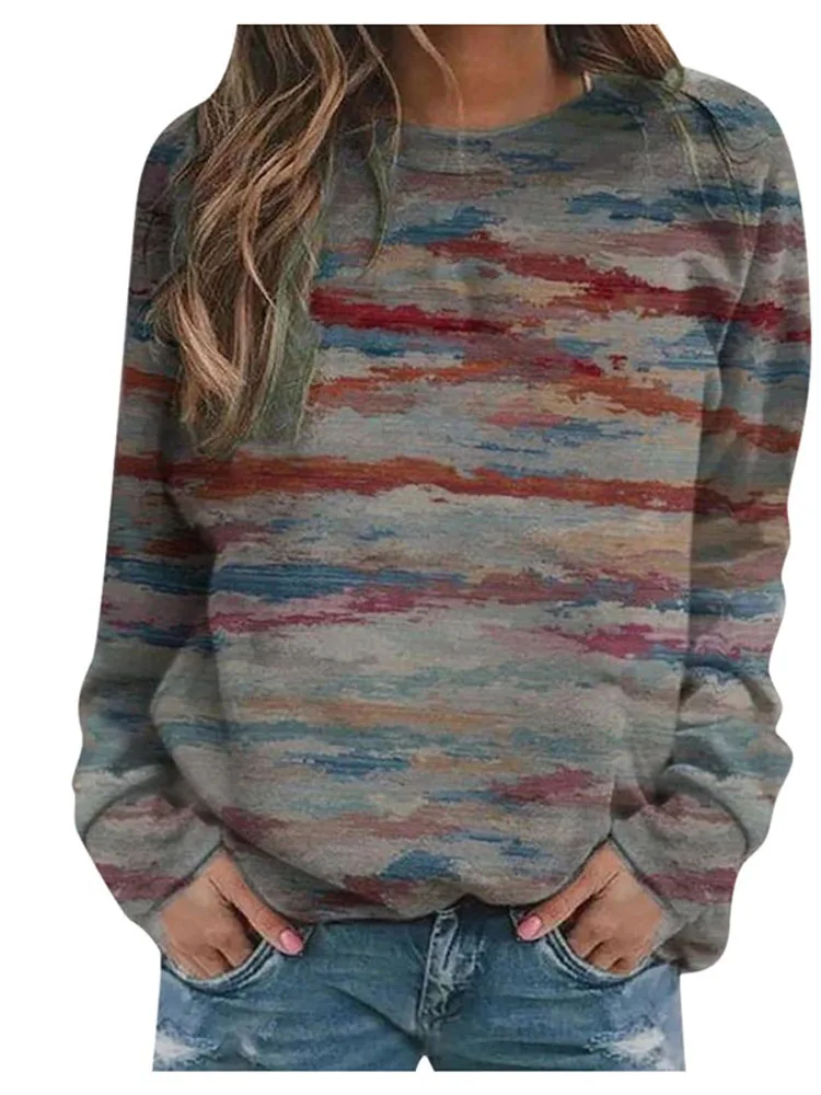 Женская Винтажная Футболка с принтом свободная повседневная футболка большого