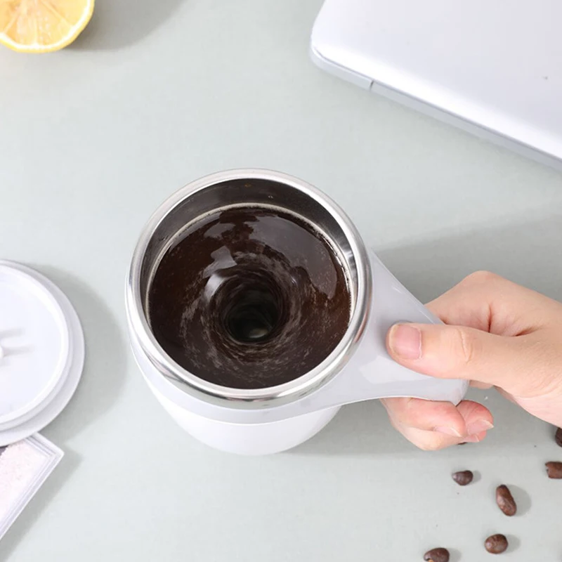 

Automatic Self Stirring Magnetic Mug Stainless Steel Temperature Difference Coffee Mixing Cup Blender Smart Mixer Thermal Cup