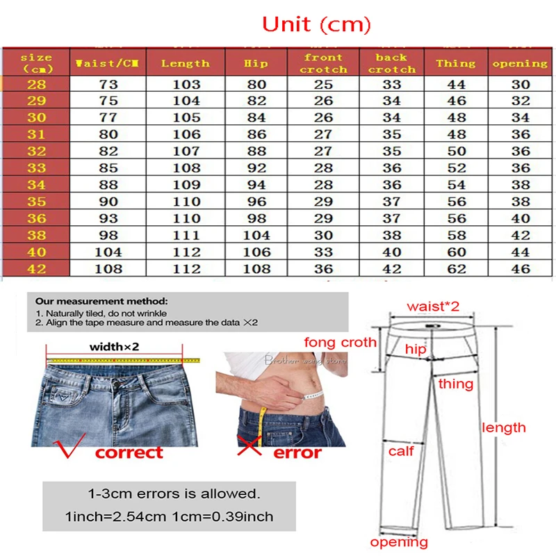 2023 Men Casual Cotton Washed Designer Clothing Jeans Brand Masculino Homme Pants Stretch Slim Denim Trousers Free Shipping