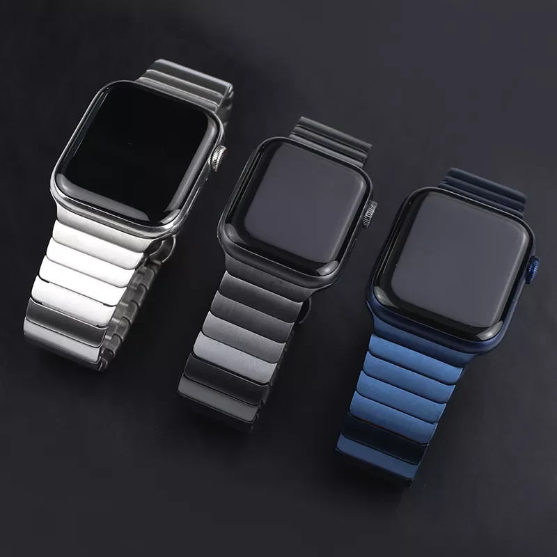 Steel Strap For Apple Watch Band 44mm 40mm 45mm 41mm Man Metal Link Bracelet Series 6 SE 5 4 3 42mm