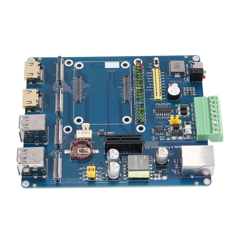 

For Raspberry Pi Compute Module 4 POE/RS485/RS232 Expansion Board 2 MIPI CSI Ports 4 USB RJ45 40PIN GPIO Compute Module