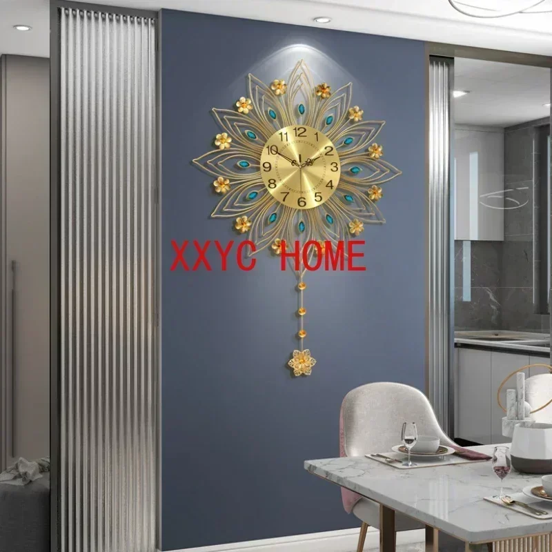 Большие настенные часы бесшумные со сменным современным дизайном для роскошного