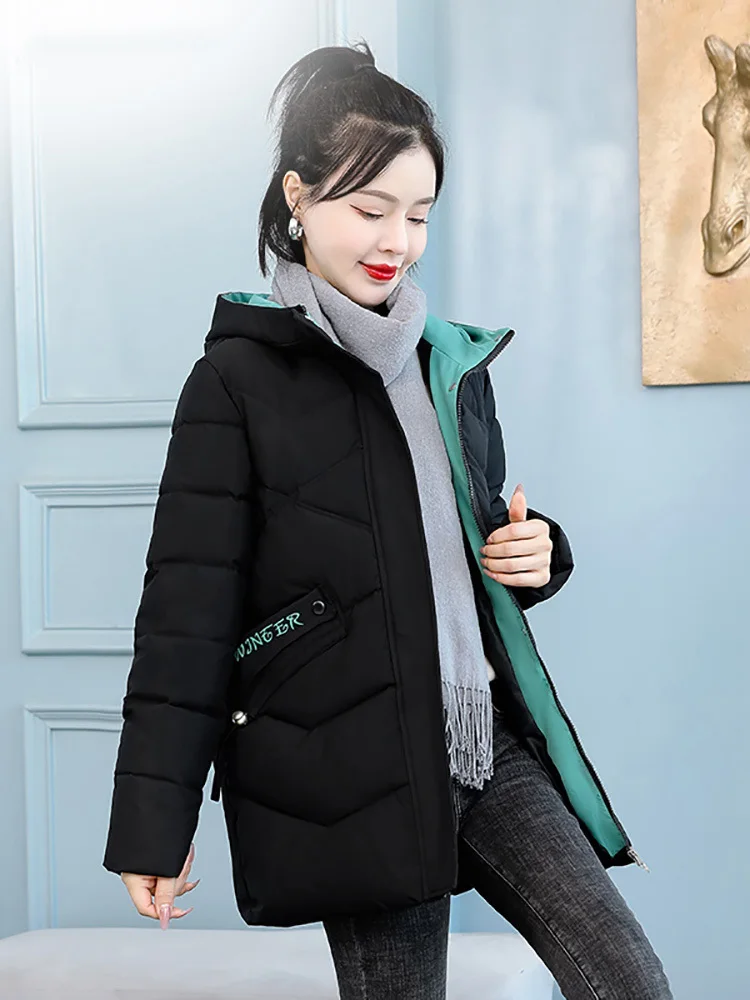 2022 New Puffer Winter Down Jacket Women Thick Coat Women Hooded Parkas Warm Female Cotton Padded Clothes Winter Coat