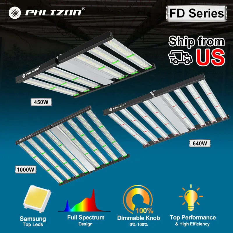 Bar Samsung Chips Foldable Grow Lamp For Indoor Hydroponics Plants