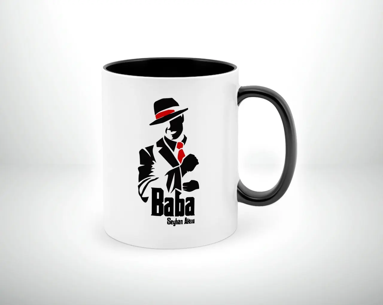 

Персонализированный подарок на день отца Крестный отец дизайн черный, белый цвет кружка Bardak-18