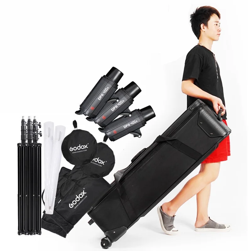 

Photography Equipment Trolley Luggage Bag On Wheel For Light Stands Umbrellas Tripod Waterproof Fotografia Carry Travel Suitcase