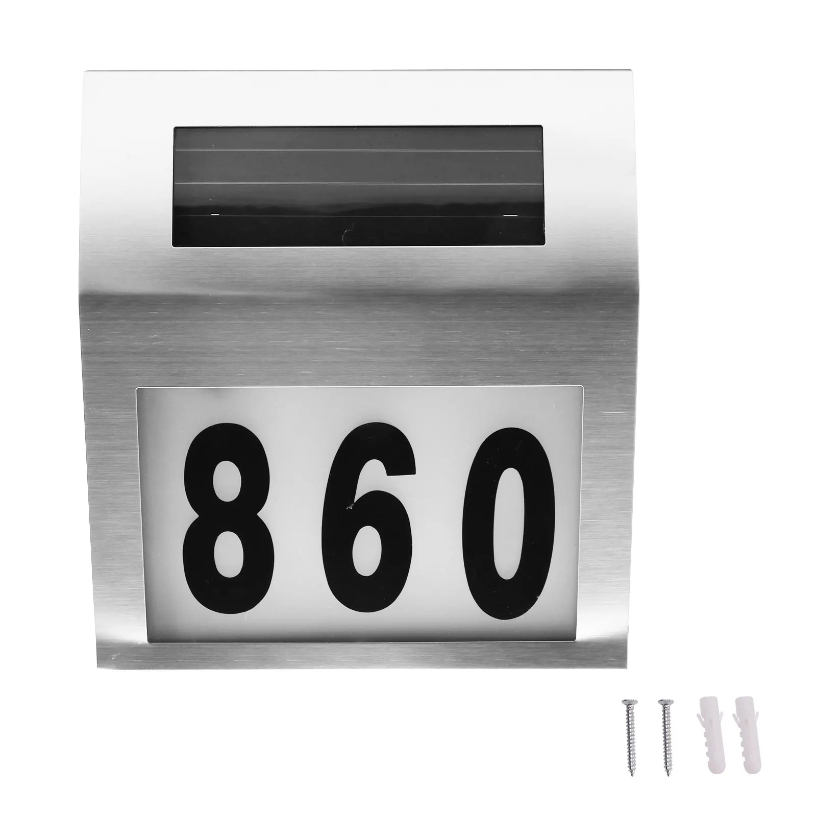 

Водонепроницаемые уличные знаки для дома, сада, двора, дома, номера, светодиодный светильник, настенный, на солнечной батарее, уличный, из не...