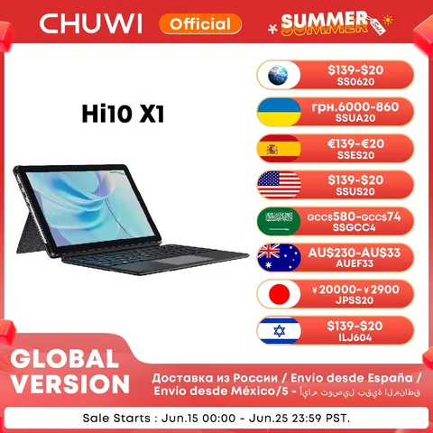 Планшет Chuwi Hi10 X1, 10.1", 8/256ГБ, Wi-Fi, Windows