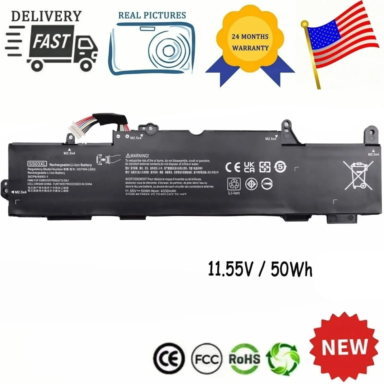 Фото Аккумулятор SS03XL для HP EliteBook 735 745 830 836 840 846 G5 933321-855 14U G6 G5 №1