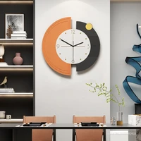 modern mdf wooden board wall decor clock round designer kitchen watch home decoration living room horloge reloj pared decorativo